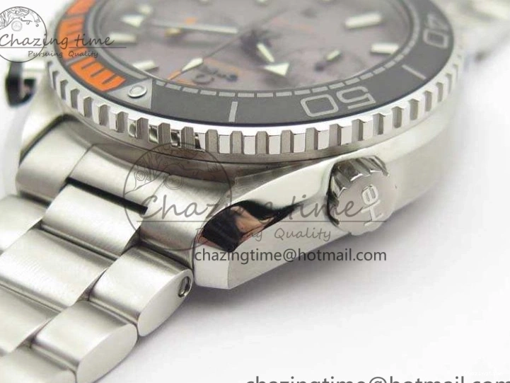 0727 MultiPurpose Planet Ocean Master Chrono SS OM 1:1 Best Edition Gray Dial On SS Bracelet A9900 V 8116